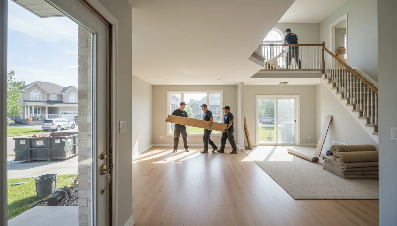 Whole‑Home Flooring Replacement for a Two‑Storey Home in Brampton