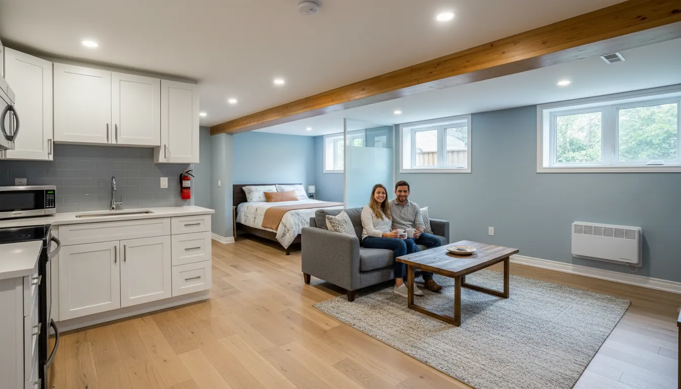 Basement converted into a Code-compliant second suite in Ajax
